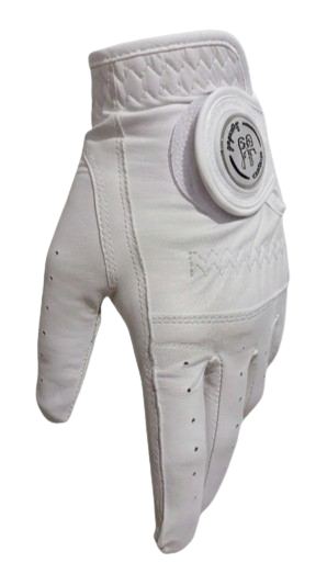 Simple Symbol Edition II Full Sheep-skin Leather Golf Glove (White)