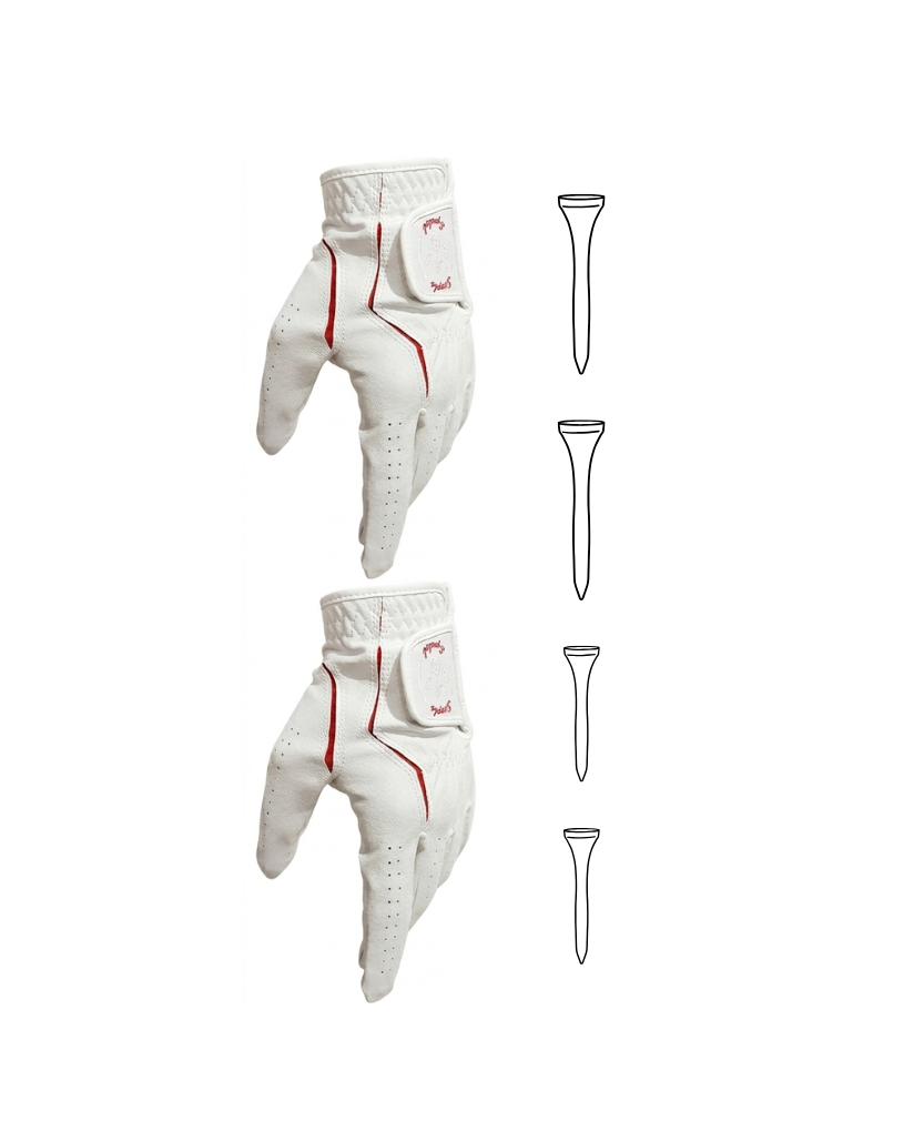 Simple Symbol Golf Glove 2 Pack Korean Microfiber Special Bundle