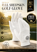 Simple Symbol Edition II Full Sheep-skin Leather Golf Glove (White)
