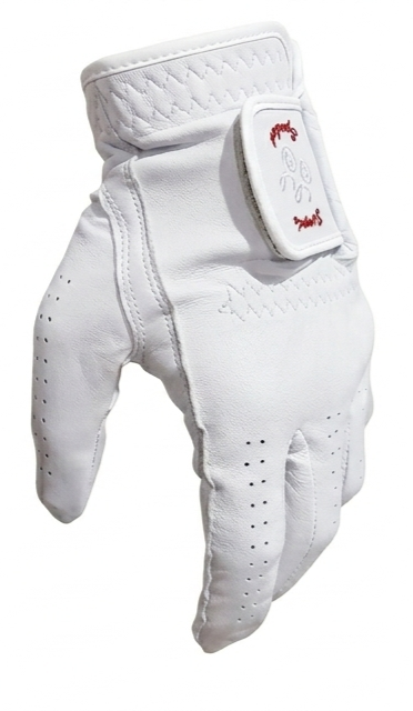 Simple Symbol Edition II Full Sheep-skin Leather Golf Glove (White)